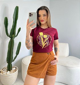 T-SHIRT TULIPA BLOOM - BORDO