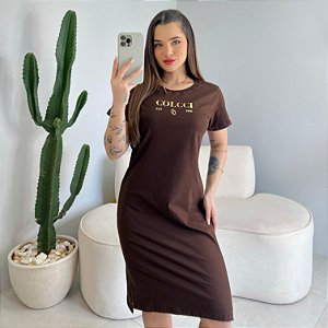 VESTIDO DRESS COLCCI EST. 1986 - MARROM EXPRESSO