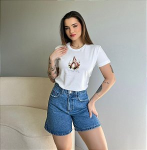 T-SHIRT NOSSA SENHORA E JUSTO - OFF WHITE