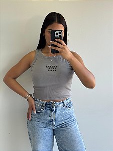 CROPPED RIBANA COLCCI SPORT STYLE - CINZA
