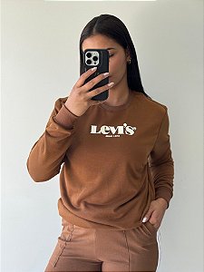 MOLETOM LEVIS - CONHAQUE