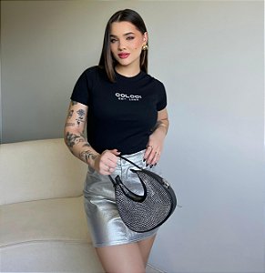 T-SHIRT CANELADA COLCCI BASIC EST 1986 - PRETO