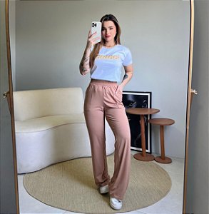 CALÇA PANTALONA VISCOLYCRA - BEGE