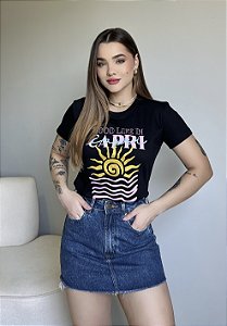 T-SHIRT CAPRI - PRETO