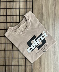 T-SHIRT COLCCI NEVER LET THE NOISE - MOCACCINO