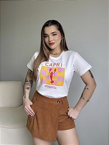 T-SHIRT CAPRI ARAGOSTA - OFF WHITE