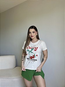 T-SHIRT SWEET CHERRY FRUIT - BEGE NATURAL