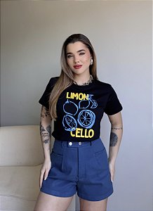 T-SHIRT LIMON CELOO - PRETO