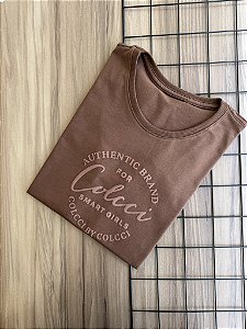 T-SHIRT COLCCI SMART GIRLS - MARROM