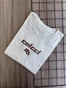 T-SHIRT COLCCI RELEVO (MARROM) - BEGE NATURAL