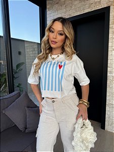 CROPPED OVERSIZED JE VEUX - OFF WHITE