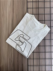 T-SHIRT COLCCI METALIZADO - BEGE NATURAL