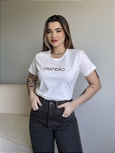 T-SHIRT GRATIDÃO - OFF WHITE