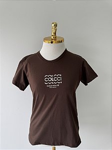 T-SHIRT COLCCI BASICS FOR LIFE MENOR - MARROM EXPRESSO