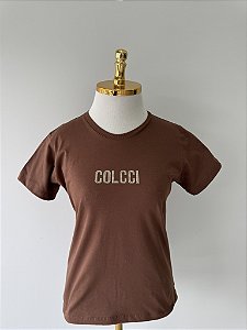 T-SHIRT COLCCI PONTILHADA - MARROM