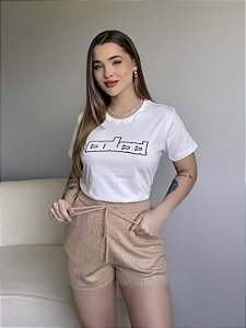 T-SHIRT COLCCI RELEVO PUFF - OFF WHITE