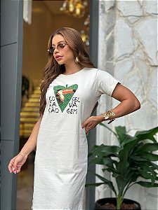 VESTIDO DRESS CORAÇÃO SELVAGEM - BEGE NATURAL