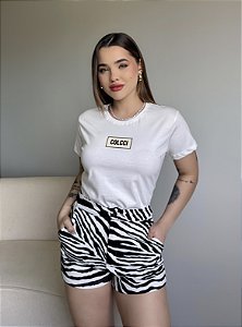 T-SHIRT COLCCI PLACA - OFF WHITE