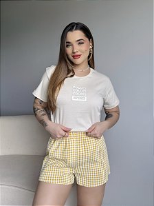 T-SHIRT COLCCI SPORT C/GLITTER - BEGE NATURAL