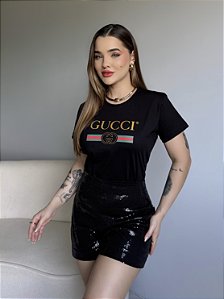 T-SHIRT GUCCI - PRETO