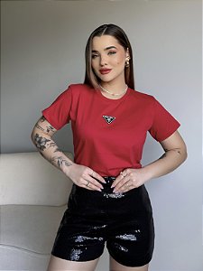 T-SHIRT PRADA - VERMELHO