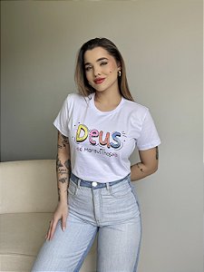T-SHIRT DEUS É MARAVILHOSO - BRANCO