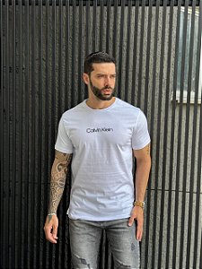 CAMISETA MASCULINA CALVIN KLEIN RELEVO - BRANCO