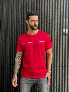 CAMISETA MASCULINA CALVIN KLEIN JEANS - VERMELHO
