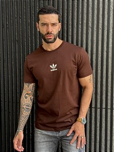 CAMISETA MASCULINA ADIDAS - MARROM EXPRESSO