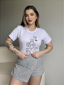 T-SHIRT NOSSA SENHORA ROGAI POR NÓS - BRANCO