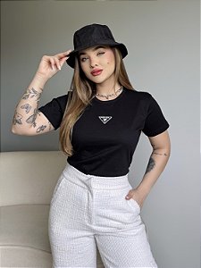 T-SHIRT PRADA - PRETO