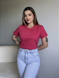 T-SHIRT COLCCI BASIC COM RELEVO - ROSA PINK