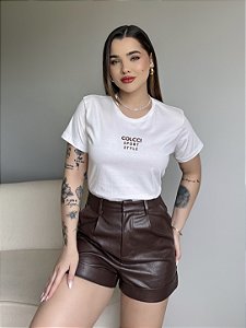 T-SHIRT COLCCI SPORT STYLE ALTO RELEVO C/GLITTER - OFF WHITE