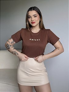 T-SHIRT COLCCI (OFF) - MARROM