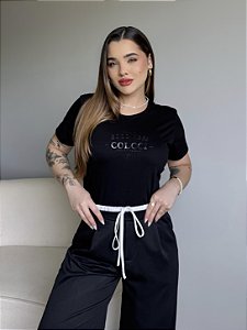 T-SHIRT COLCCI GOOD VIBES - PRETO