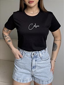 T-SHIRT COLCCI C/FOIL - PRETO