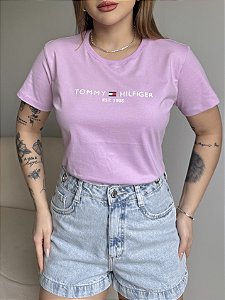 T-SHIRT TOMMY HILFIGER PUFF - ROXO POESIA