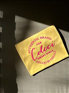 T-SHIRT COLCCI AUTHENTIC BRAND - AMARELO MANTEIGA