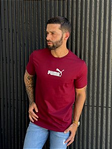 CAMISETA MASCULINA PUMA - BORDO