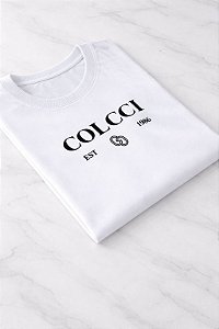 T-SHIRT COLCCI 1986 ALTO RELEVO - BRANCO