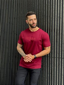 CAMISETA MASCULINA DIESEL - BORDO