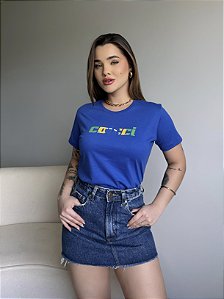 T-SHIRT COLCCI BRASIL - AZUL BIC