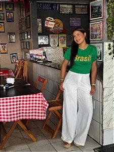 T-SHIRT DTF BRASIL CONTORNO - VERDE BANDEIRA