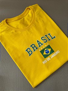 T-SHIRT BRASIL RIO DE JANEIRO - AMARELO