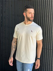 CAMISETA MASCULINA RESERVA BASICA - BEGE NATURAL