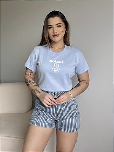 T-SHIRT COLCCI BRASIL - AZUL CÉU