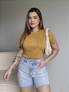 T-SHIRT COLCCI COLCCI COLCCI SPORT C/GLITTER - MOSTARDA