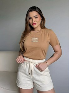 T-SHIRT COLCCI COLCCI COLCCI - MARROM SUEDE