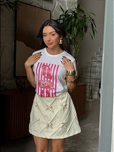 T-SHIRT DTF BOTA E CHAPEU LISTRAS - OFF WHITE