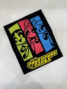T-SHIRT DTF THE POWER PUFF GIRLS - PRETO